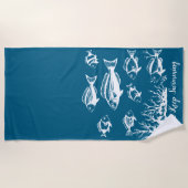 Fische unter dem Trend "Wasserfischer" Strandtuch (Vorderseite)