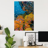 Fische unter Korallenriff Poster (Heimbüro)