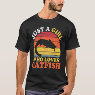 Fische Vintag nur ein Mädchen, das Fische Liebe T-Shirt