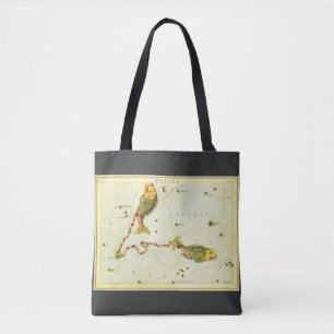 Fische, Vintage-Sternbild Urania's Mirror Tasche
