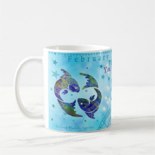 Fische Vintage-Sternzeichen Astrologie individuell Kaffeetasse