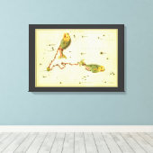 Fische, Vintager Sternbild Urania-Spiegel Leinwanddruck (Insitu (Holzboden))