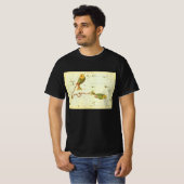 Fische, Vintager Sternbild Urania-Spiegel T-Shirt (Vorne ganz)