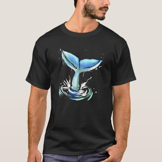 Fische von Walen im Tiermeer T-Shirt (Vorderseite)