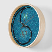 Fische & Wasser Kaninchen Uhr (Winkel)