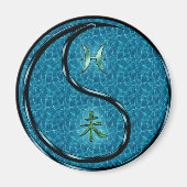 Fische & Wasser Ziege Magnet (Vorne)