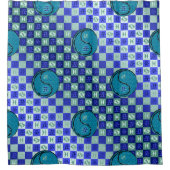 Fische & Wasserbüffel Duschvorhang (Vorderseite)
