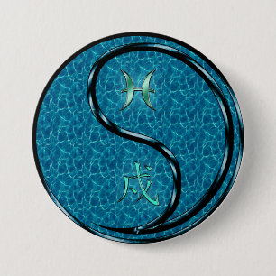 Fische & Wasserhund Button