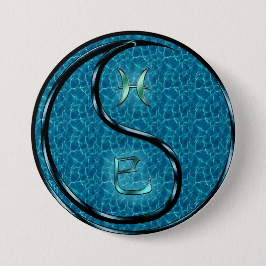 Fische & Wasserschlange Button (Vorderseite)