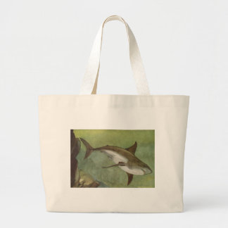 Fische - weißer Hai - Carcharodon Carcharias Jumbo Stoffbeutel
