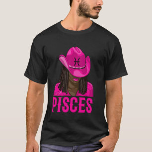 Fische Western Cowgirl Afroamerikanerin Schwarze F T-Shirt