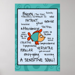 Fische wordcloud Plakat