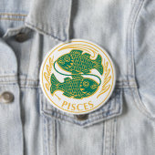 Fische Zeichen des Zodiaks auf Button (Beispiel)