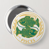 Fische Zeichen des Zodiaks auf Button (Vorne & Hinten)