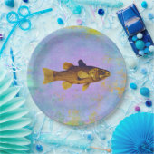 Fische Zeichnend Vintager Stil Pappteller (Party)