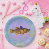 Fische Zeichnend Vintager Stil Pappteller (Party)