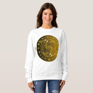 Fische-Zodiac-Emblem Minimales Himmelssymbol Sweatshirt