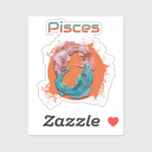 Fische Zodiac Horoskop Wasserastrologie Zeichen Aufkleber