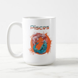 Fische Zodiac Horoskop Wasserastrologie Zeichen Kaffeetasse