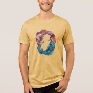 Fische Zodiac Horoskop Wasserastrologie Zeichen Tri-Blend Shirt