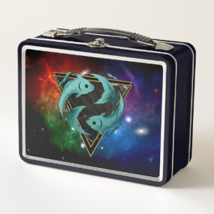 Fische Zodiaque Geschenk Astrologie Metall Brotdose