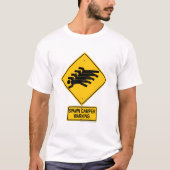 Fischeier-Camper-Warnzeichen T-Shirt (Vorderseite)