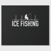 Fischeisfischen Herzschlag Geschenkpapier (Flach)