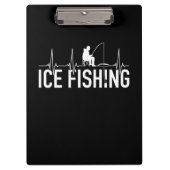 Fischeisfischen Herzschlag Klemmbrett (Vorderseite)