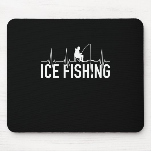 Fischeisfischen Herzschlag Mousepad (Vorne)