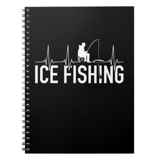 Fischeisfischen Herzschlag Notizblock (Vorderseite)