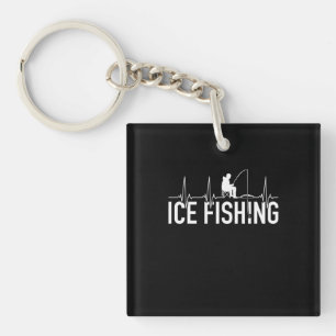 Fischeisfischen Herzschlag Schlüsselanhänger