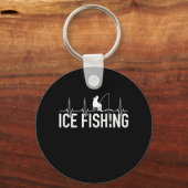 Fischeisfischen Herzschlag Schlüsselanhänger (Vorderseite)