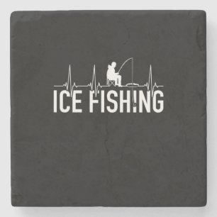 Fischeisfischen Herzschlag Steinuntersetzer