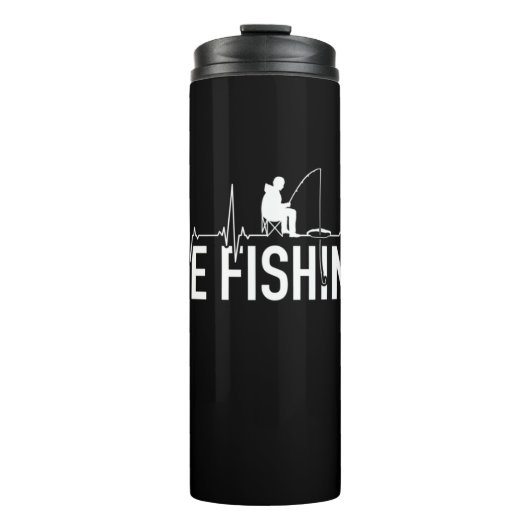 Fischeisfischen Herzschlag Thermosbecher (Vorderseite)