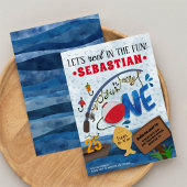 Fischen 1. Geburtstag Party Einladung