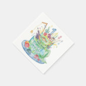 Fischen 1. Geburtstag Party mit Kuchendekoration Serviette (Ecke)