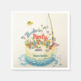 Fischen 1. Geburtstag Party mit Kuchendekoration Serviette