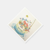 Fischen 1. Geburtstag Party mit Kuchendekoration Serviette (Ecke)