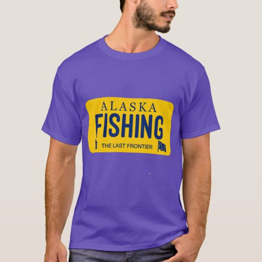 Fischen Alaska Kennzeichen T-Shirt (Vorderseite)