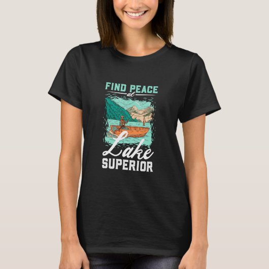 Fischen am Lake Superior T-Shirt (Vorderseite)