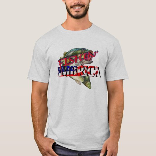 Fischen Amerika T-Shirt (Vorderseite)