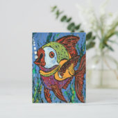 Fischen auf dem Teller Postkarte (Stehend Vorderseite)