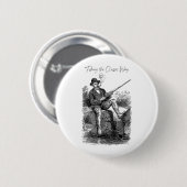 Fischen auf klassische Weise Button (Vorne & Hinten)