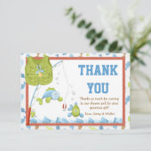 Fischen-Babyparty danken Ihnen zu kardieren Dankeskarte (Stehend Vorderseite)