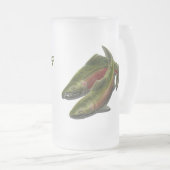 Fischen-Bier-Tassecoho-Lachs-Fischer-Bier-Glas Mattglas Bierglas (VorderseiteRechts)