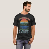 Fischen Camping Retro Seeblick T-Shirt (Vorne ganz)