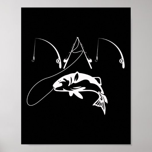 Fischen Daddy Fathers Day Shirt Poster (Vorne)