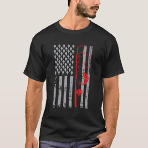 Fischen der amerikanischen Flagge Fischen Vintages T-Shirt