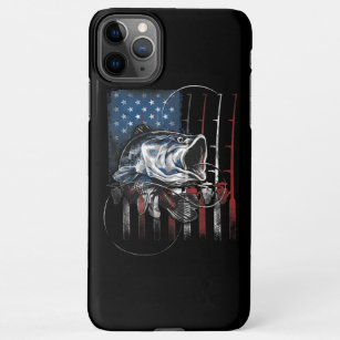 Fischen der amerikanischen Flagge Vintag USA Bass  iPhone 11Pro Max Hülle
