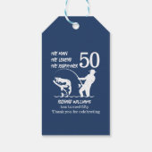 Fischen des legendären Rodvaters 50. Geburtstag Geschenkanhänger (Rückseite)